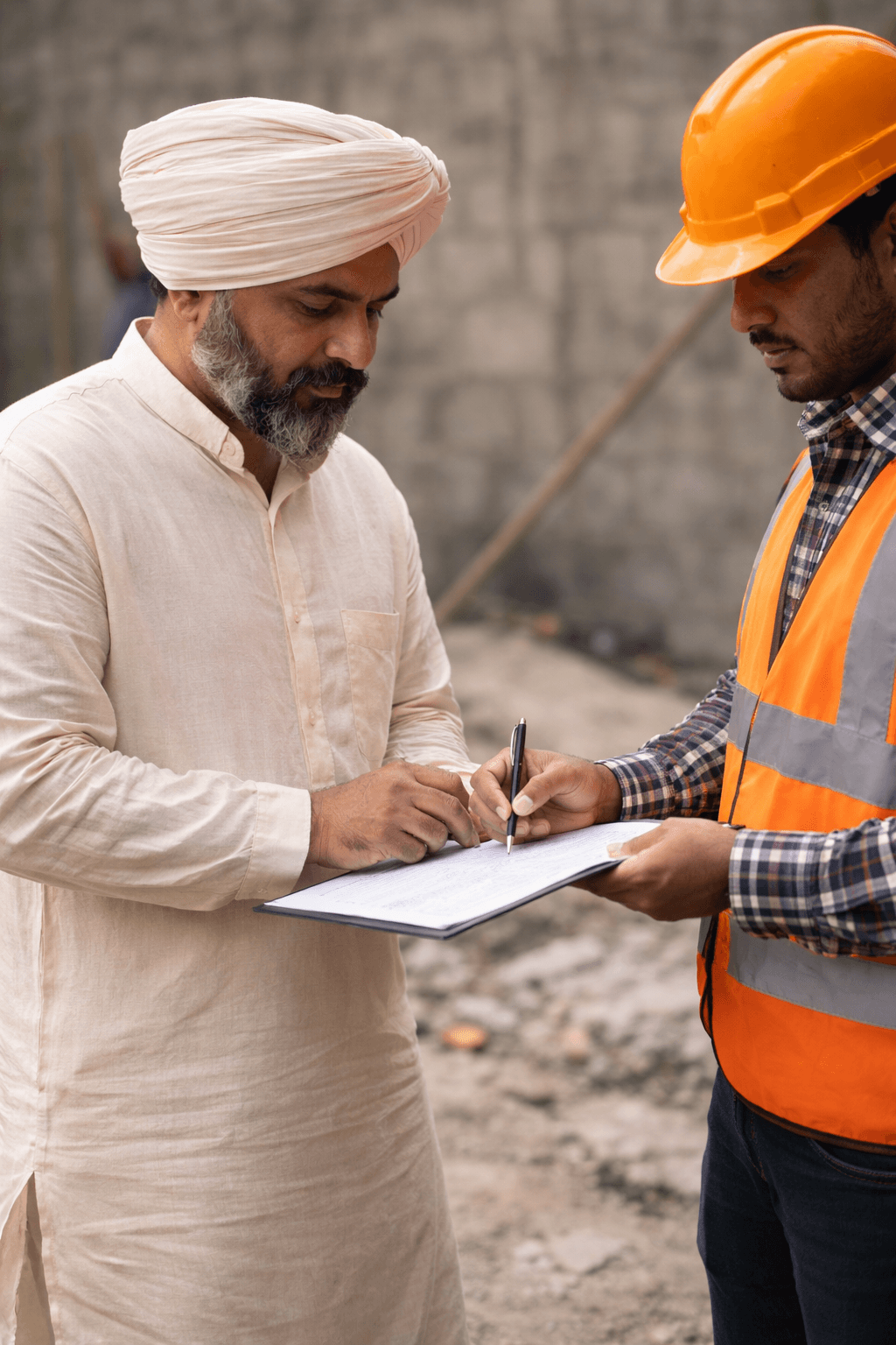 Handover approval placeholder showing final sign-off